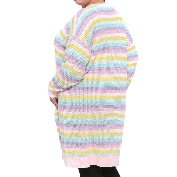 Pastel Rainbow Stripe Cardigan 